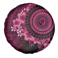 Vanuatu Spare Tire Cover Hibisus Polynesian Pattern Pink - Polynesian Pride
