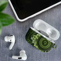 Vanuatu AirPods Case Hibisus Polynesian Pattern Green - Polynesian Pride