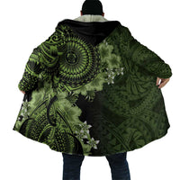 Vanuatu Cloak Hibisus Polynesian Pattern Green - Polynesian Pride