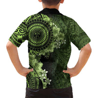 Vanuatu Hawaiian Shirt Hibisus Polynesian Pattern Green - Polynesian Pride