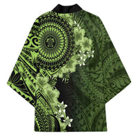 Vanuatu Kimono Hibisus Polynesian Pattern Green - Polynesian Pride