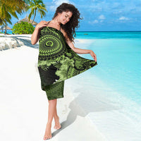 Vanuatu Sarong Hibisus Polynesian Pattern Green - Polynesian Pride