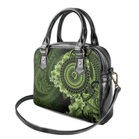 Vanuatu Shoulder Handbag Hibisus Polynesian Pattern Green - Polynesian Pride