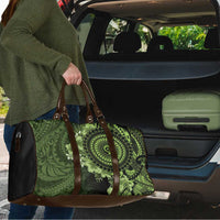 Vanuatu Travel Bag Hibisus Polynesian Pattern Green - Polynesian Pride