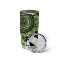 Vanuatu Tumbler Cup Hibisus Polynesian Pattern Green - Polynesian Pride