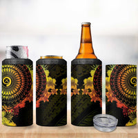 Vanuatu 4 in 1 Can Cooler Tumbler Hibisus Polynesian Pattern Reggae - Polynesian Pride