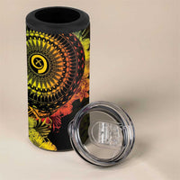 Vanuatu 4 in 1 Can Cooler Tumbler Hibisus Polynesian Pattern Reggae - Polynesian Pride