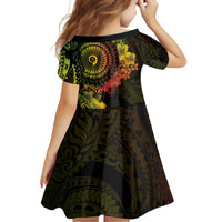 Vanuatu Family Matching Off Shoulder Short Dress and Hawaiian Shirt Hibisus Polynesian Pattern Reggae - Polynesian Pride