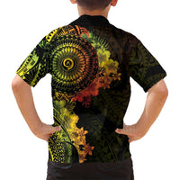 Vanuatu Family Matching Summer Maxi Dress and Hawaiian Shirt Hibisus Polynesian Pattern Reggae - Polynesian Pride