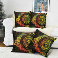 Vanuatu Pillow Cover Hibisus Polynesian Pattern Reggae - Polynesian Pride