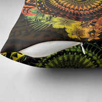 Vanuatu Pillow Cover Hibisus Polynesian Pattern Reggae - Polynesian Pride