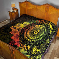 Vanuatu Quilt Hibisus Polynesian Pattern Reggae - Polynesian Pride