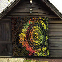 Vanuatu Quilt Hibisus Polynesian Pattern Reggae - Polynesian Pride