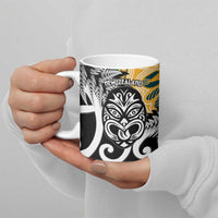 New Zealand Australia Rugby Ceramic Mug Wallabies Aboriginal All Black Maori Tiki Together - Polynesian Pride
