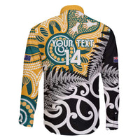 New Zealand Australia Rugby Custom Family Matching Tank Maxi Dress and Hawaiian Shirt Wallabies Aboriginal All Black Maori Tiki Together - Polynesian Pride