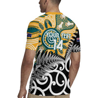 New Zealand Australia Rugby Custom Rugby Jersey Wallabies Aboriginal All Black Maori Tiki Together - Polynesian Pride