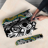 New Zealand Australia Rugby Umbrella Wallabies Aboriginal All Black Maori Tiki Together - Polynesian Pride