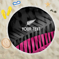 New Zealand Silver Fern Rugby Custom Beach Blanket 2025 All Black Go Champions - Polynesian Pride