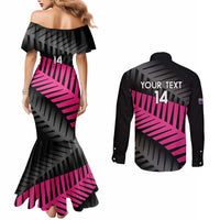 New Zealand Silver Fern Rugby Custom Couples Matching Mermaid Dress and Long Sleeve Button Shirt 2025 All Black Go Champions - Polynesian Pride