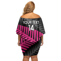 New Zealand Silver Fern Rugby Custom Family Matching Off Shoulder Short Dress and Hawaiian Shirt 2025 All Black Go Champions - Polynesian Pride