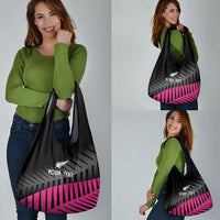 New Zealand Silver Fern Rugby Custom Grocery Bag 2025 All Black Go Champions - Polynesian Pride