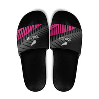 New Zealand Silver Fern Rugby Custom Slide Sandals 2025 All Black Go Champions - Polynesian Pride