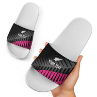 New Zealand Silver Fern Rugby Custom Slide Sandals 2025 All Black Go Champions - Polynesian Pride