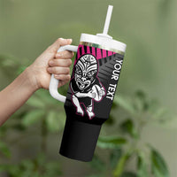 New Zealand Silver Fern Rugby Custom Tumbler With Handle 2025 All Black Go Champions - Polynesian Pride