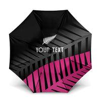 New Zealand Silver Fern Rugby Custom Umbrella 2025 All Black Go Champions LT14 One Size Folded 11.42 inch Opened Diameter 37.4 inch Black - Polynesian Pride