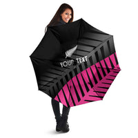 New Zealand Silver Fern Rugby Custom Umbrella 2025 All Black Go Champions LT14 - Polynesian Pride