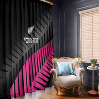 New Zealand Silver Fern Rugby Custom Window Curtain 2025 All Black Go Champions - Polynesian Pride
