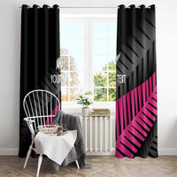New Zealand Silver Fern Rugby Custom Window Curtain 2025 All Black Go Champions - Polynesian Pride