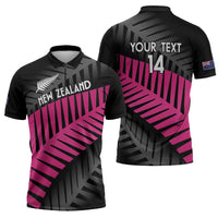 New Zealand Silver Fern Rugby Custom Zipper Polo Shirt 2025 All Black Go Champions - Polynesian Pride