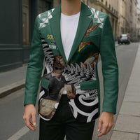 New Zealand South Africa Rugby Custom Blazer Springboks Kente All Black Maori Together - Polynesian Pride