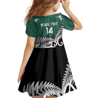 New Zealand South Africa Rugby Custom Family Matching Off The Shoulder Long Sleeve Dress and Hawaiian Shirt Springboks Kente All Black Maori Together - Polynesian Pride