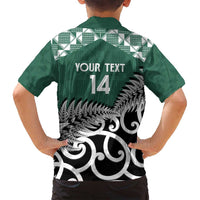 New Zealand South Africa Rugby Custom Family Matching Tank Maxi Dress and Hawaiian Shirt Springboks Kente All Black Maori Together - Polynesian Pride