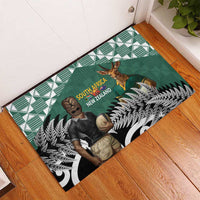 New Zealand South Africa Rugby Rubber Doormat Springboks Kente All Black Maori Together - Polynesian Pride