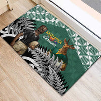 New Zealand South Africa Rugby Rubber Doormat Springboks Kente All Black Maori Together - Polynesian Pride