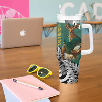New Zealand South Africa Rugby Tumbler With Handle Springboks Kente All Black Maori Together - Polynesian Pride