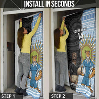 New Zealand Argentina Rugby Door Cover 2025 Los Pumas All Black Together - Polynesian Pride