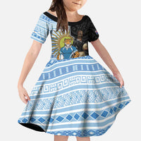 New Zealand Argentina Rugby Custom Family Matching Tank Maxi Dress and Hawaiian Shirt 2025 Los Pumas All Black Together - Polynesian Pride