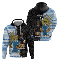 New Zealand Argentina Rugby Custom Hoodie 2025 Los Pumas All Black Together - Polynesian Pride