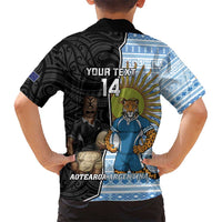 New Zealand Argentina Rugby Custom Kid Hawaiian Shirt 2025 Los Pumas All Black Together - Polynesian Pride