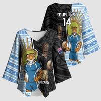 New Zealand Argentina Rugby Custom Kimono Sleeve Blouse 2025 Los Pumas All Black Together - Polynesian Pride