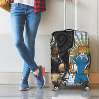 New Zealand Argentina Rugby Luggage Cover 2025 Los Pumas All Black Together - Polynesian Pride