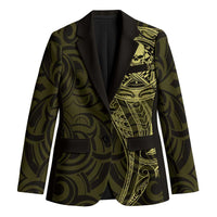 New Zealand Skull Darts Blazer Aotearoa Maori Chest Tattoo Stylized Gold - Polynesian Pride