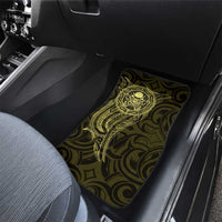 New Zealand Skull Darts Car Mats Aotearoa Maori Chest Tattoo Stylized Gold - Polynesian Pride