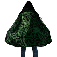 New Zealand Skull Darts Cloak Aotearoa Maori Chest Tattoo Stylized Green - Polynesian Pride