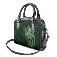 New Zealand Skull Darts Shoulder Handbag Aotearoa Maori Chest Tattoo Stylized Green - Polynesian Pride