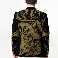 New Zealand Darts Blazer Skull In Dart We Trust Maori Pattern - Polynesian Pride